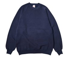 画像1: 80-90s Used Jerzees Raglan Sleeve Blank Sweat Shirt Navy made in USA (1)