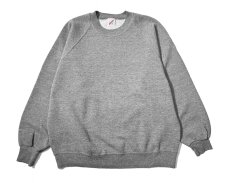 画像1: 80-90s Used Jerzees Raglan Sleeve Blank Sweat Shirt Grey made in USA (1)