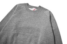 画像2: 80-90s Used Jerzees Raglan Sleeve Blank Sweat Shirt Grey made in USA (2)
