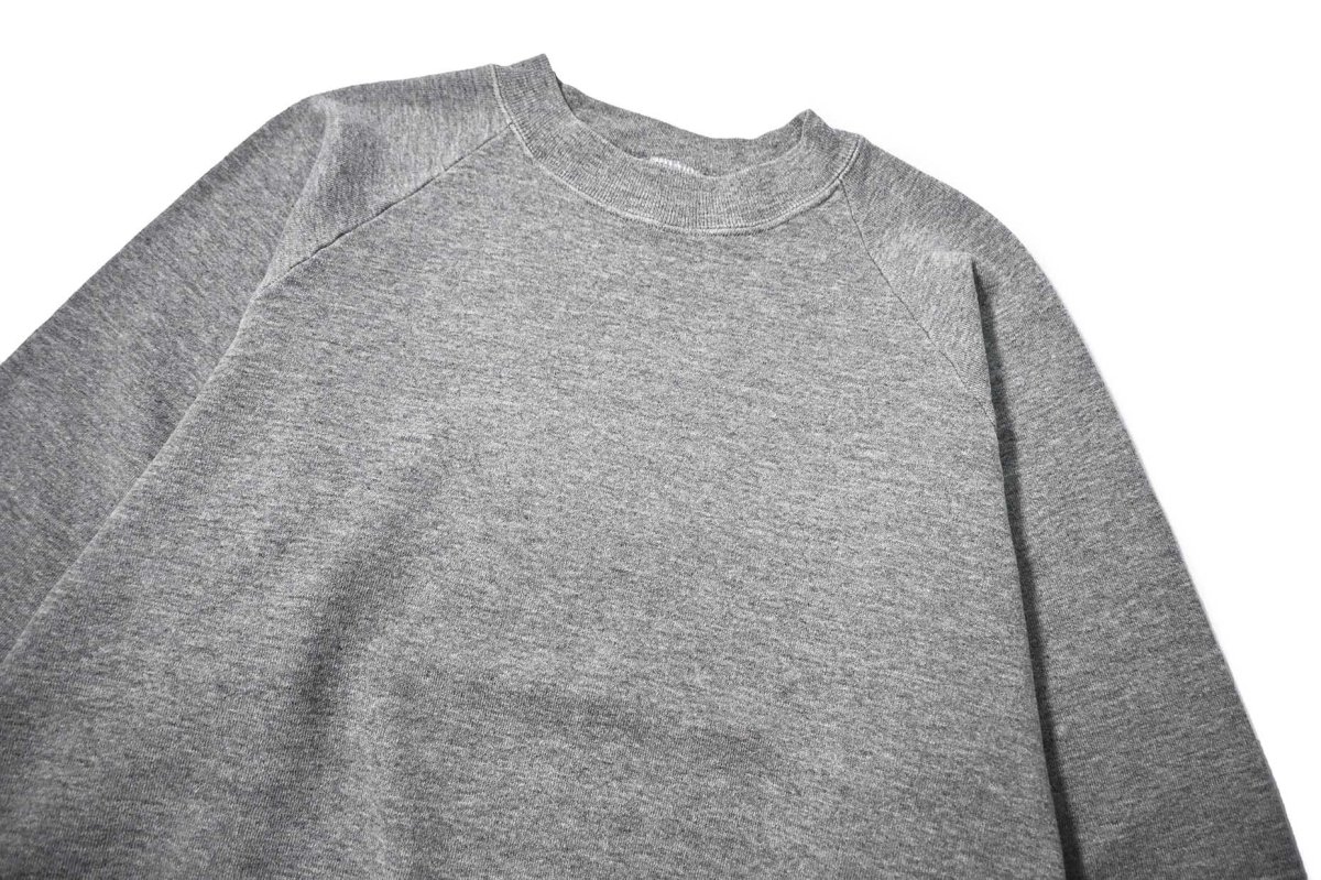 画像2: 80-90s Used Jerzees Raglan Sleeve Blank Sweat Shirt Grey made in USA (2)