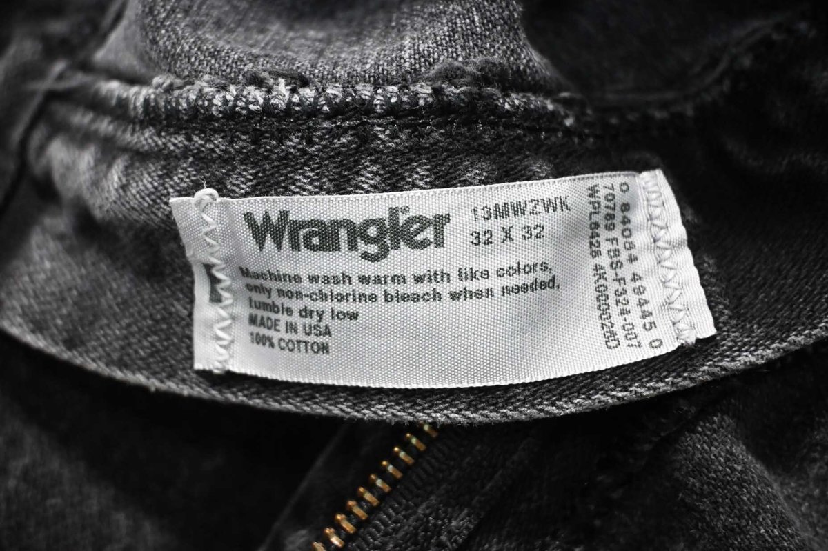 画像7: 90s Used Wrangler 13MWZWK Denim Pants Black made in USA (7)