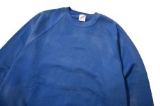 画像2: 80-90s Used Jerzees Raglan Sleeve Blank Sweat Shirt Blue made in USA (2)