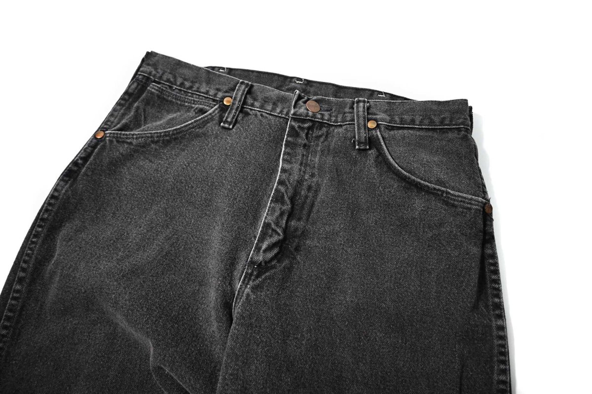 画像2: 90s Used Wrangler 13MWZWK Denim Pants Black made in USA (2)