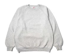 画像1: 80-90s Used Jerzees Raglan Sleeve Blank Sweat Shirt Ash made in USA (1)