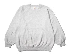 画像1: 80-90s Used Jerzees Raglan Sleeve Blank Sweat Shirt Ash made in USA (1)