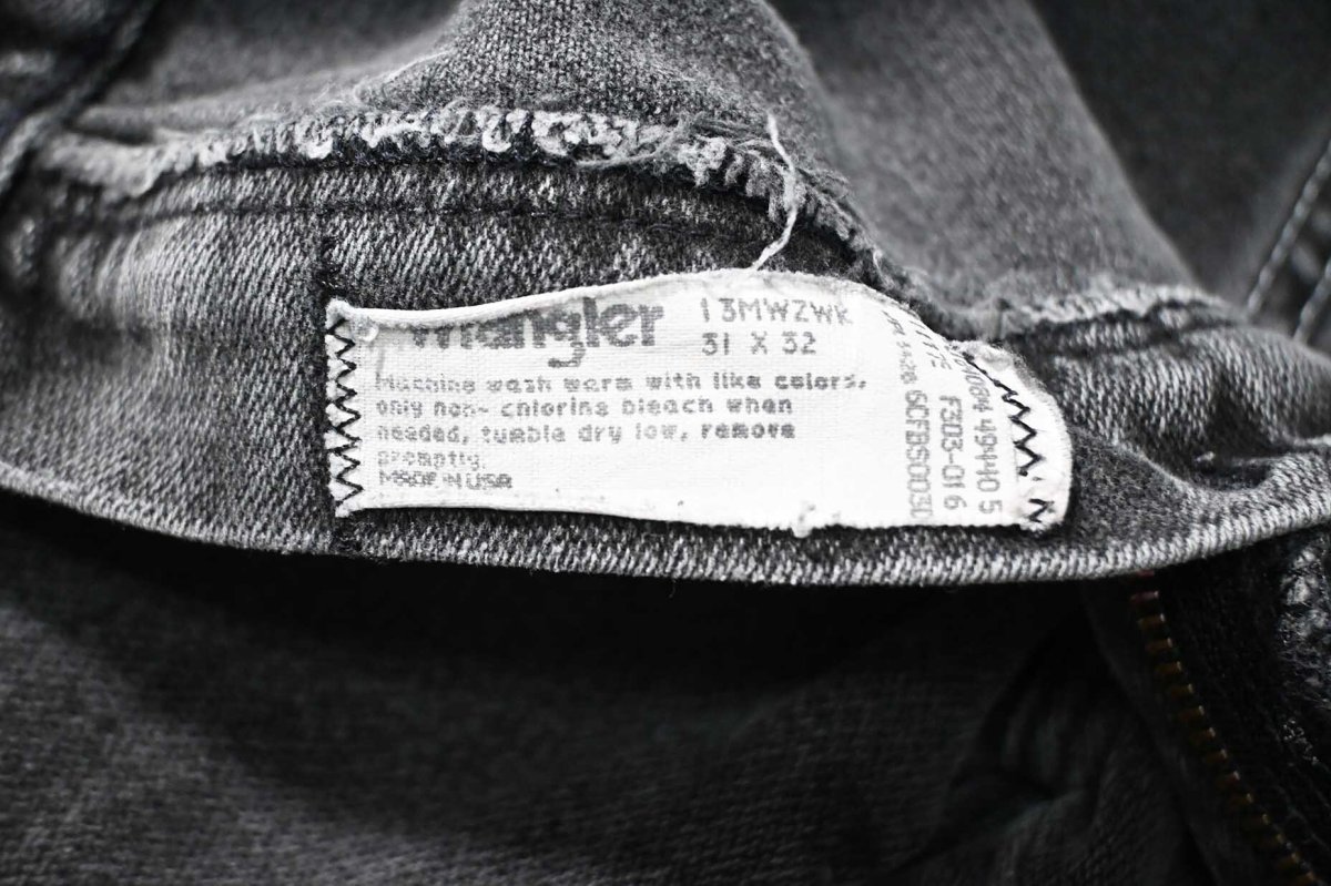画像6: 90s Used Wrangler 13MWZWK Denim Pants Black made in USA (6)