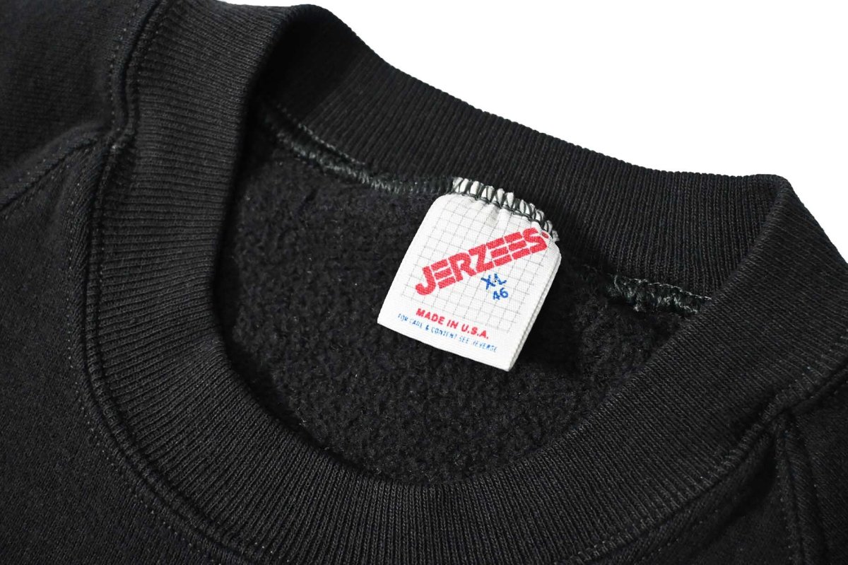 画像4: 80-90s Used Jerzees Raglan Sleeve Blank Sweat Shirt Black made in USA (4)
