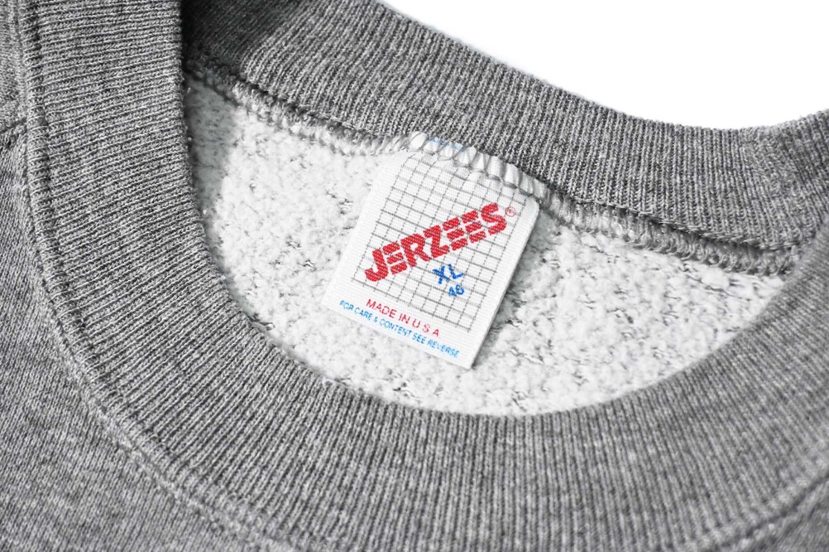 画像4: 80-90s Used Jerzees Raglan Sleeve Blank Sweat Shirt Grey made in USA (4)
