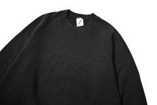 画像2: 80-90s Used Jerzees Raglan Sleeve Blank Sweat Shirt Black made in USA (2)