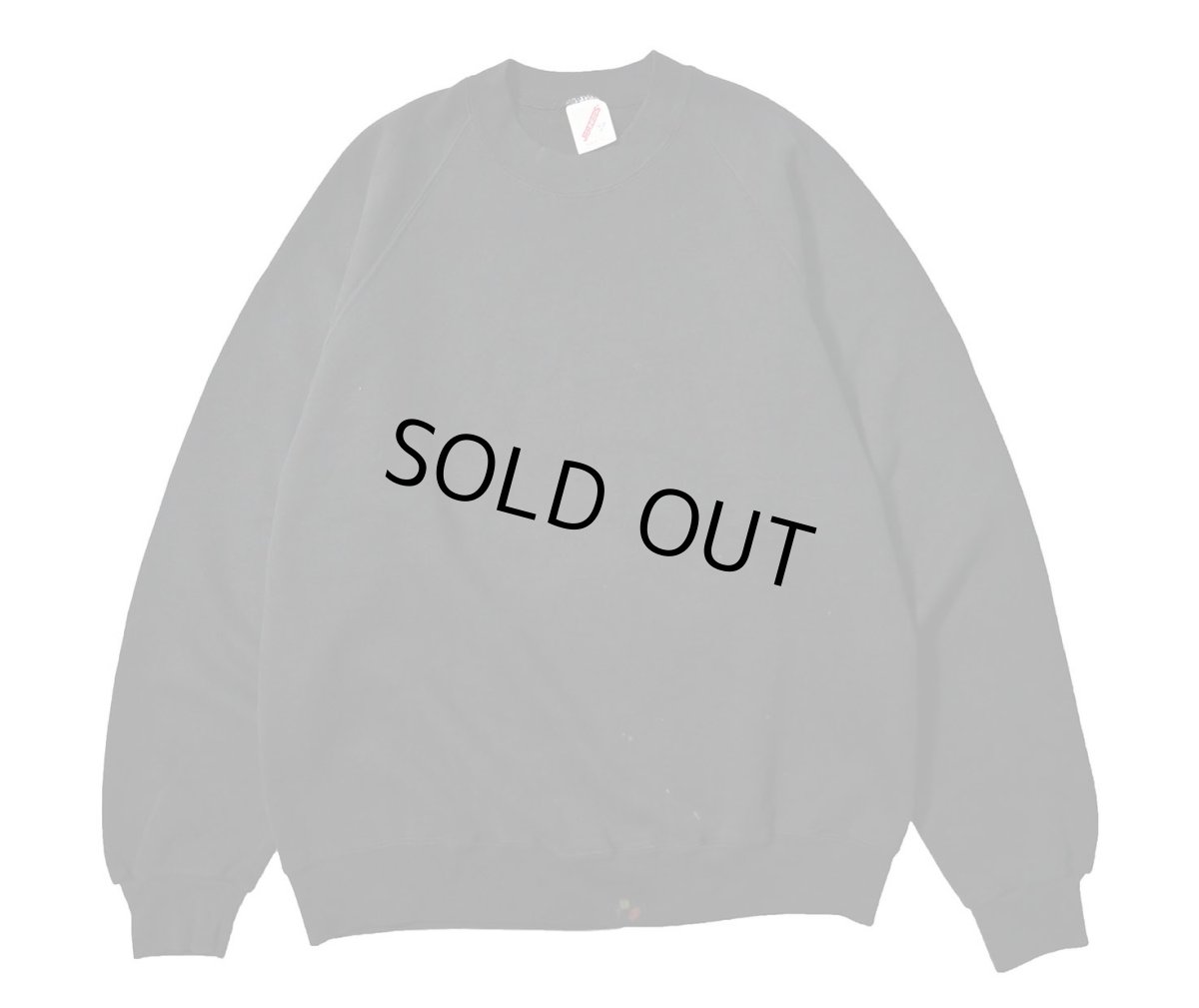 画像1: 80-90s Used Jerzees Raglan Sleeve Blank Sweat Shirt Black made in USA (1)