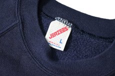 画像4: 80-90s Used Jerzees Raglan Sleeve Blank Sweat Shirt Navy made in USA (4)