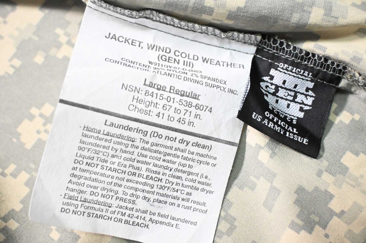 画像4: Used Us Army ECWCS Gen III Level 4 Wind Cold Weather Jacket UCP (4)