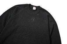 画像2: 80-90s Used Jerzees Raglan Sleeve Blank Sweat Shirt Black made in USA (2)