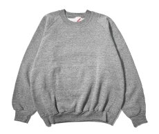画像1: 80-90s Used Jerzees Raglan Sleeve Blank Sweat Shirt Grey made in USA (1)
