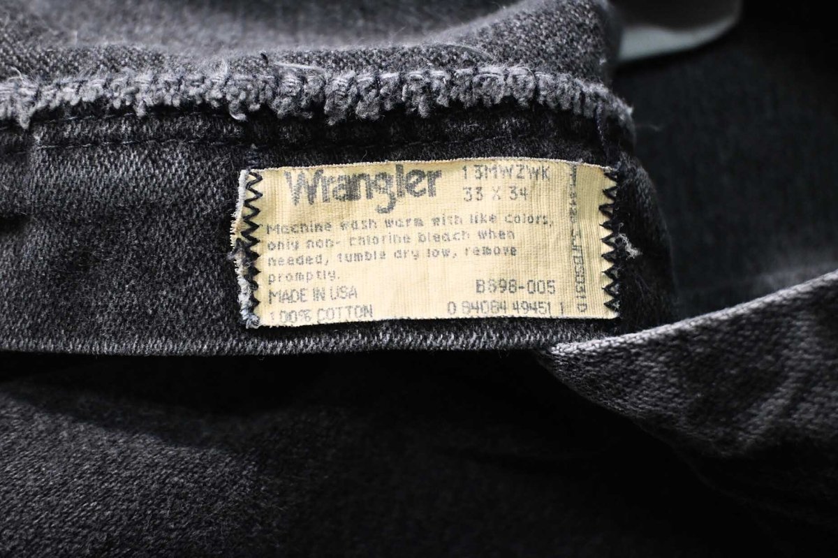 画像6: 90s Used Wrangler 13MWZWK Denim Pants Black made in USA (6)
