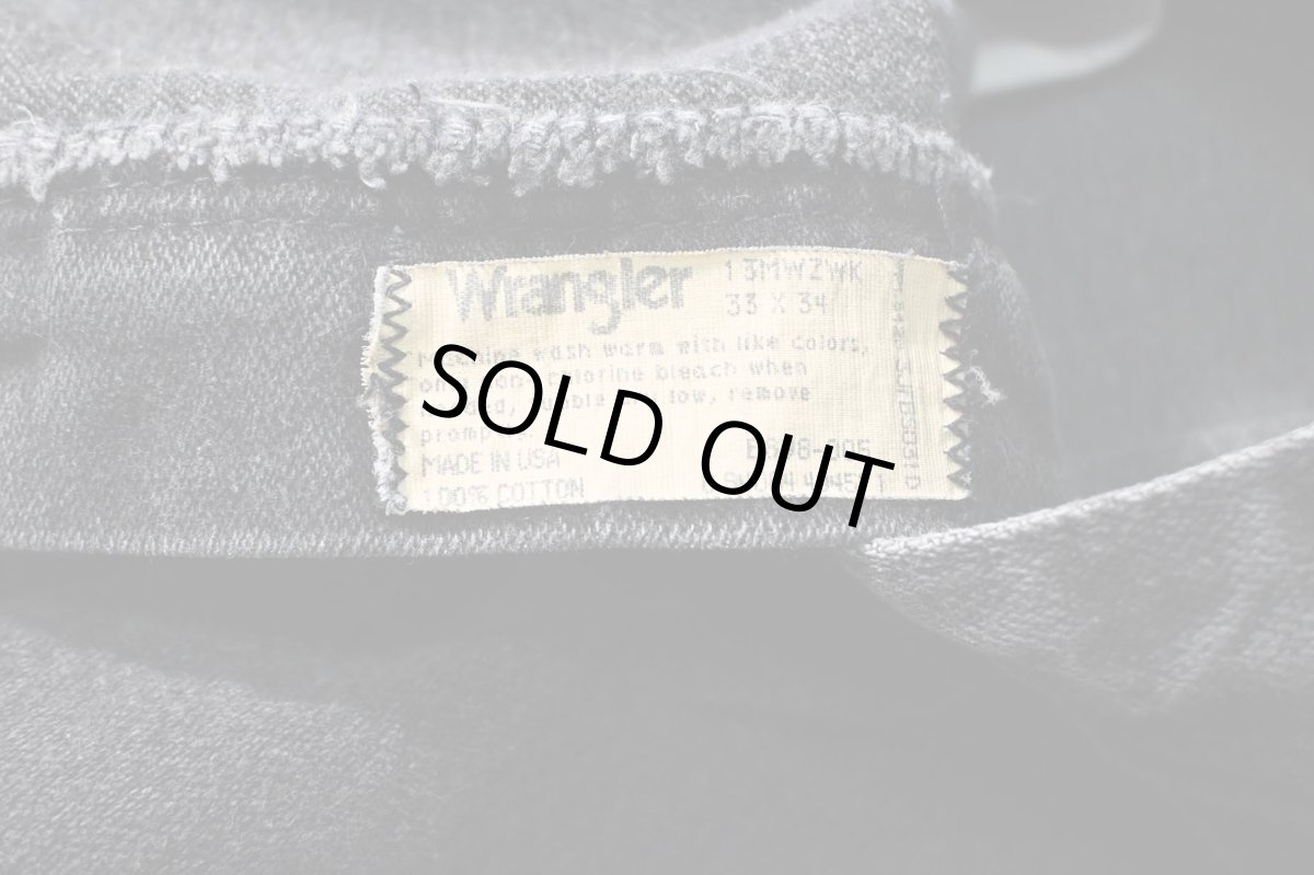 画像6: 90s Used Wrangler 13MWZWK Denim Pants Black made in USA (6)