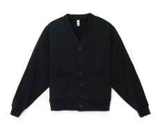 画像1: Los Angeles Apparel 14oz Sweat Cardigan Black ロサンゼルスアパレル (1)