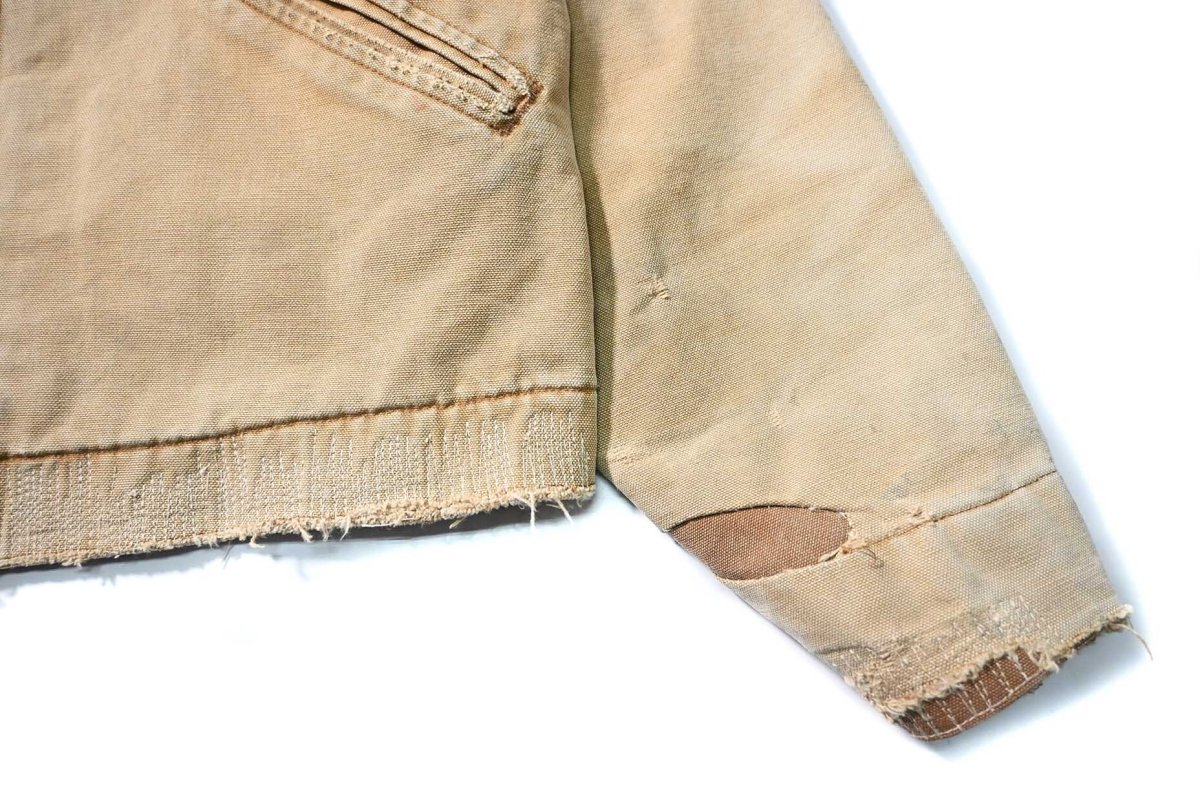 画像4: 13' Used Carhartt Blanket Lined Duck Detroit Jacket Brown (4)