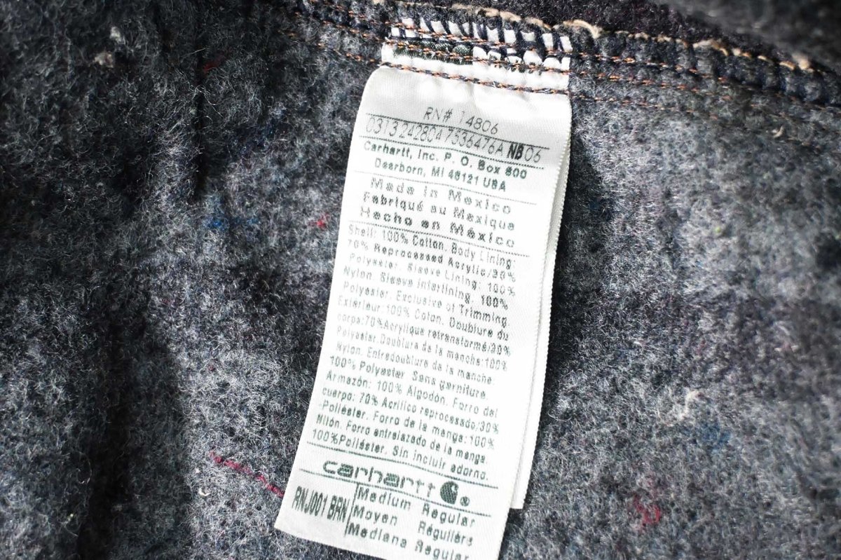 画像9: 13' Used Carhartt Blanket Lined Duck Detroit Jacket Brown (9)