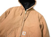 画像3: 02' Used Carhartt Quilted Flannel Lined Active Jacket Brown made in USA (3)