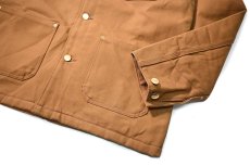 画像4: 18' Deadstock Carhartt Blanket Lined Michigan Chore Coat Brown (4)