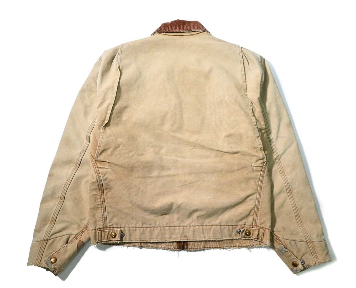 画像2: 13' Used Carhartt Blanket Lined Duck Detroit Jacket Brown (2)