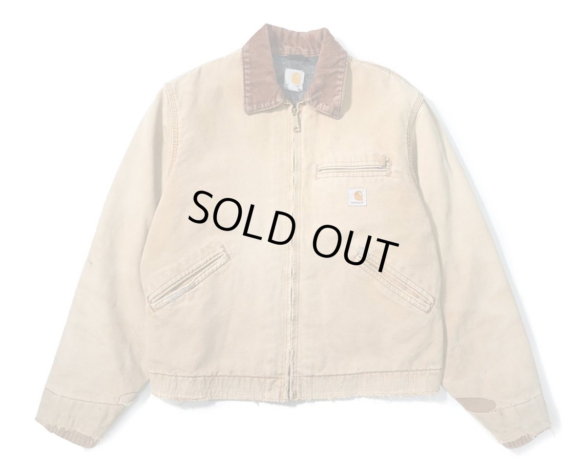 画像1: 13' Used Carhartt Blanket Lined Duck Detroit Jacket Brown (1)