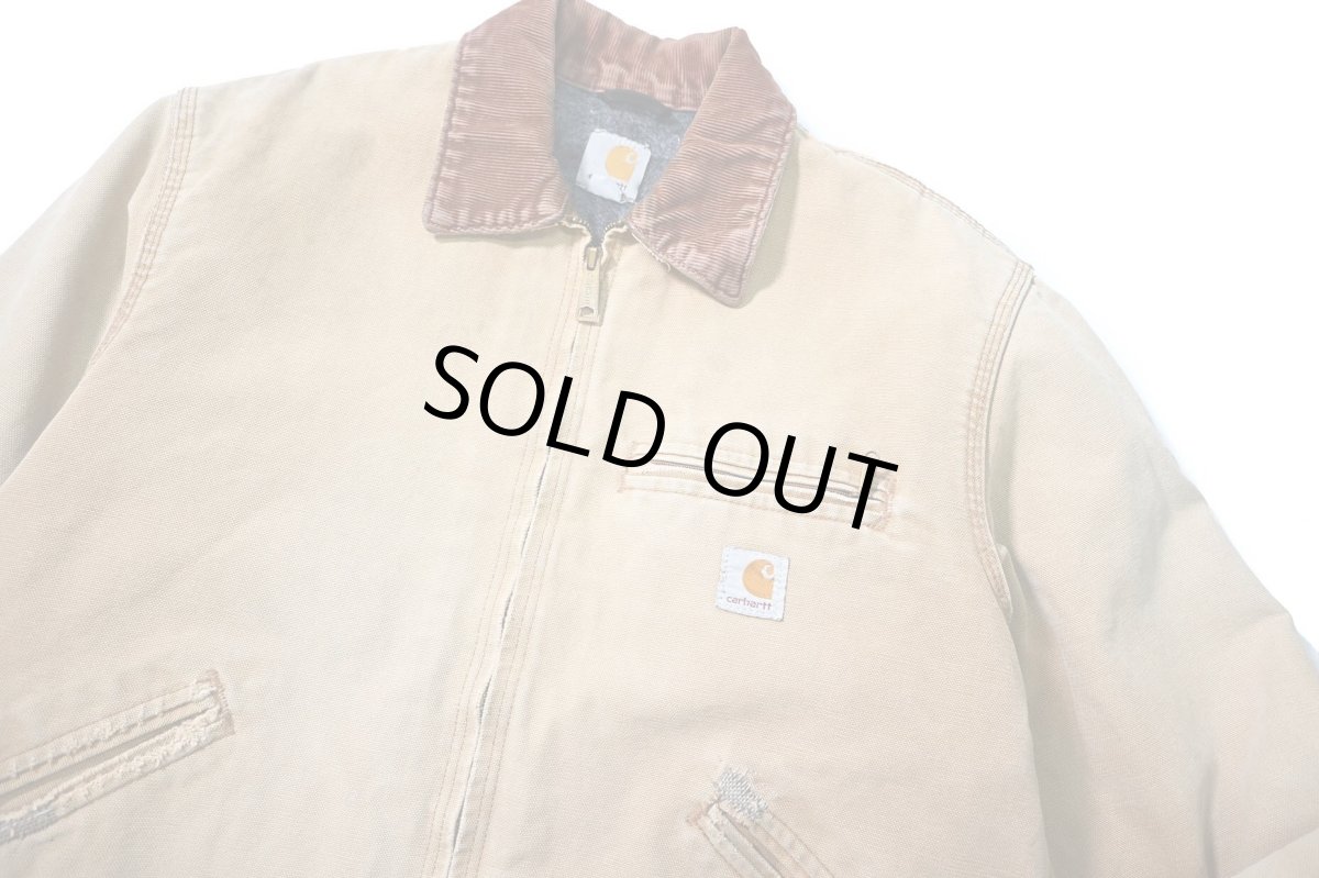 画像3: 13' Used Carhartt Blanket Lined Duck Detroit Jacket Brown (3)