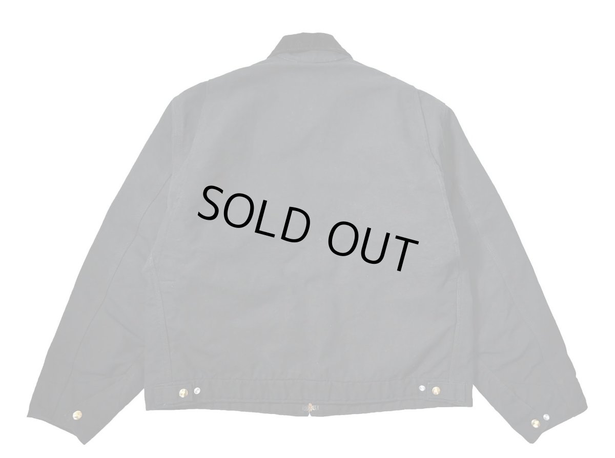 画像2: 18' Used Carhartt Blanket Lined Duck Detroit Jacket Black made in USA (2)