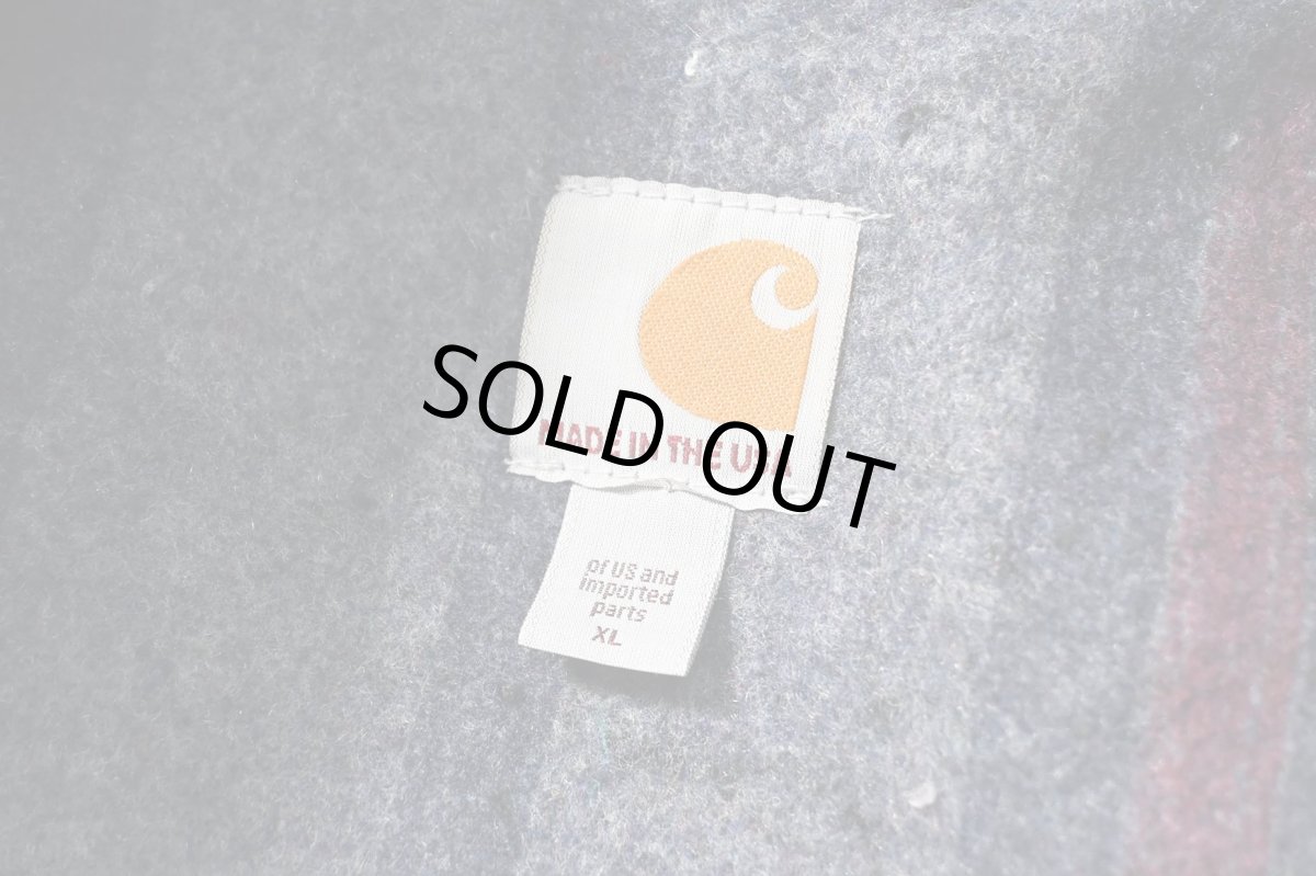 画像7: 18' Used Carhartt Blanket Lined Duck Detroit Jacket Black made in USA (7)