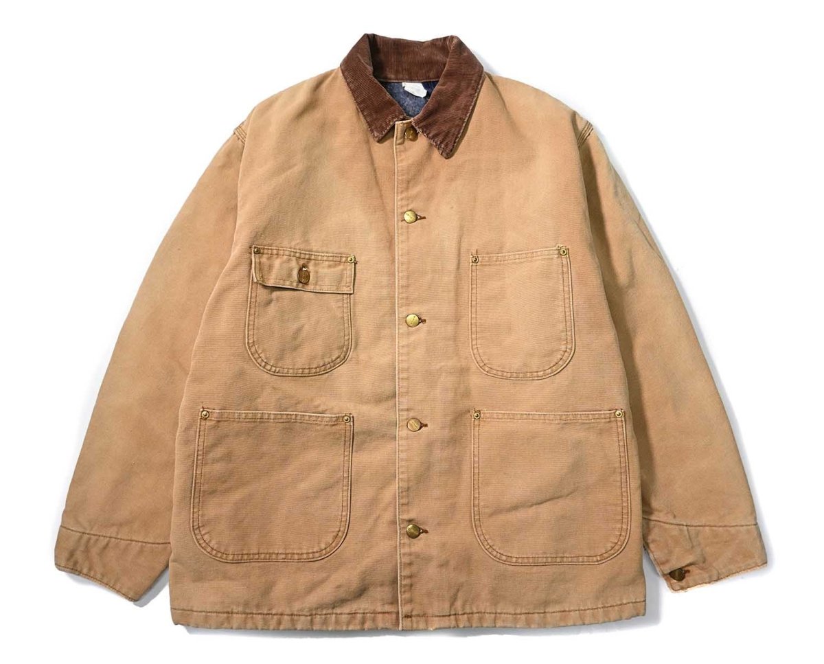 画像1: 70s Used Carhartt Blanket Lined Michigan Chore Coat 6BLC made in USA (1)