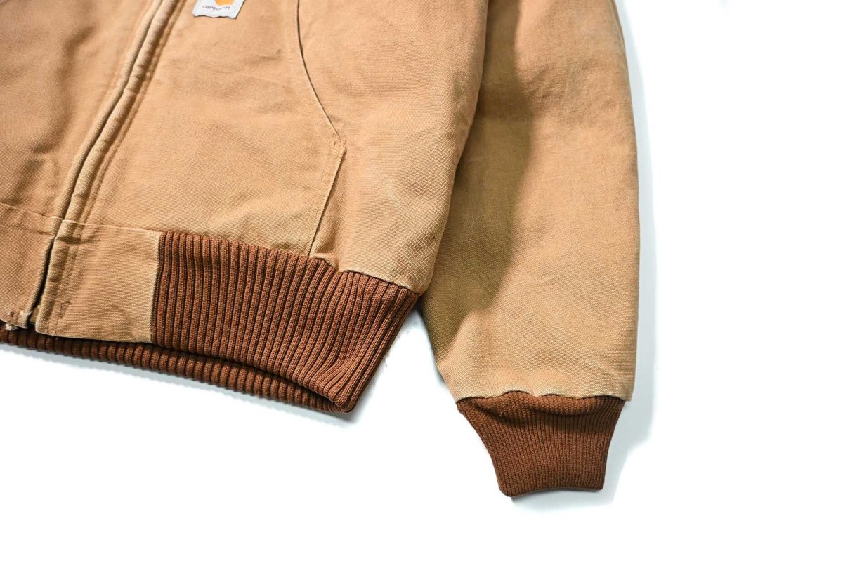 画像4: 02' Used Carhartt Quilted Flannel Lined Active Jacket Brown made in USA (4)