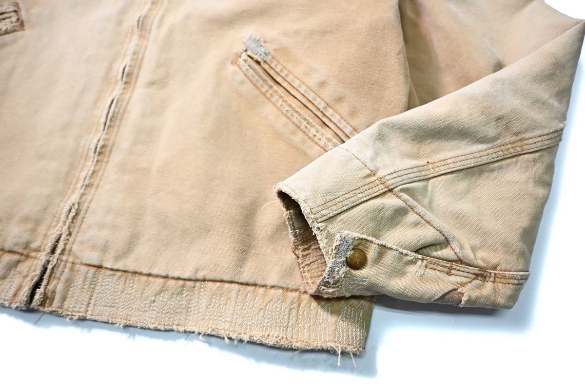 画像6: 13' Used Carhartt Blanket Lined Duck Detroit Jacket Brown (6)