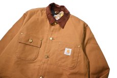 画像3: 18' Deadstock Carhartt Blanket Lined Michigan Chore Coat Brown (3)