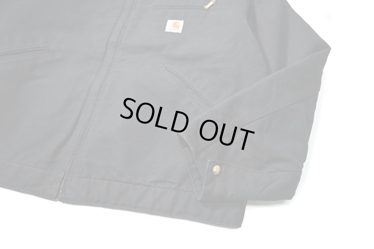 画像4: 18' Used Carhartt Blanket Lined Duck Detroit Jacket Black made in USA (4)