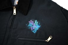 画像5: 18' Used Carhartt Blanket Lined Duck Detroit Jacket Black made in USA (5)