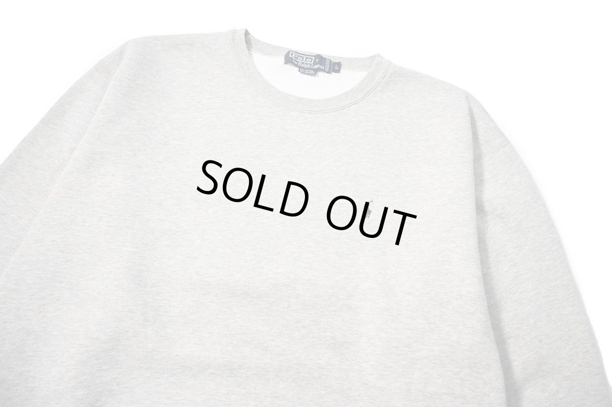 画像2: 90-00s Used Polo Ralph Lauren Sweat Shirt Grey ラルフローレン (2)