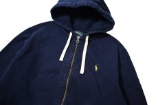 画像2: 90-00s Used Polo Ralph Lauren Zip Sweat Hoodie Navy ラルフローレン (2)