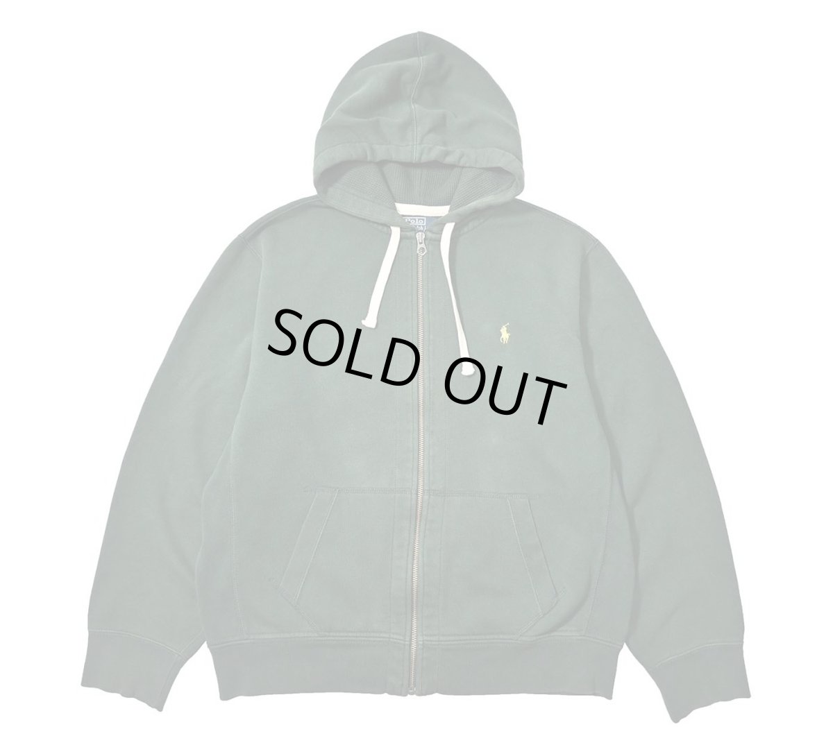 画像1: 90-00s Used Polo Ralph Lauren Zip Sweat Hoodie Green ラルフローレン (1)