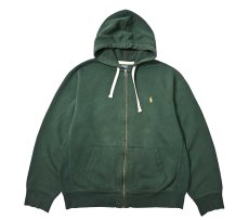画像1: 90-00s Used Polo Ralph Lauren Zip Sweat Hoodie Green ラルフローレン (1)
