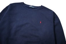 画像2: 90-00s Used Polo Ralph Lauren Sweat Shirt Navy ラルフローレン (2)