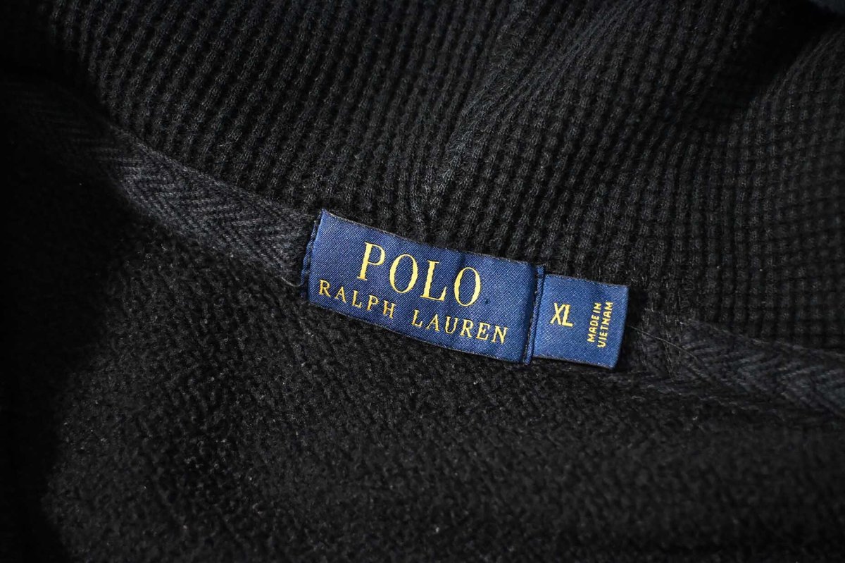 画像5: Used Polo Ralph Lauren Zip Sweat Hoodie Black ラルフローレン (5)