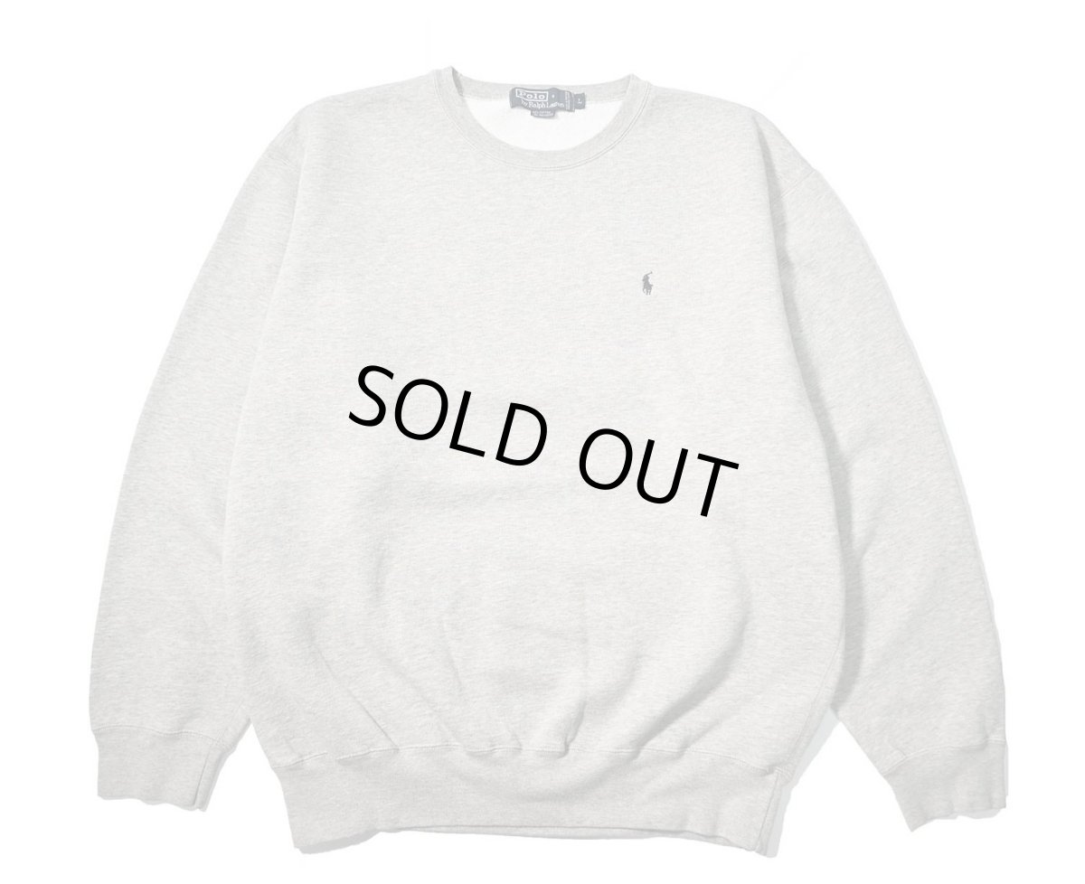 画像1: 90-00s Used Polo Ralph Lauren Sweat Shirt Grey ラルフローレン (1)