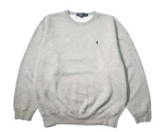画像1: 90-00s Used Polo Ralph Lauren Sweat Shirt Grey ラルフローレン (1)