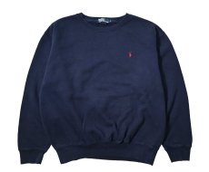 画像1: 90-00s Used Polo Ralph Lauren Sweat Shirt Navy ラルフローレン (1)