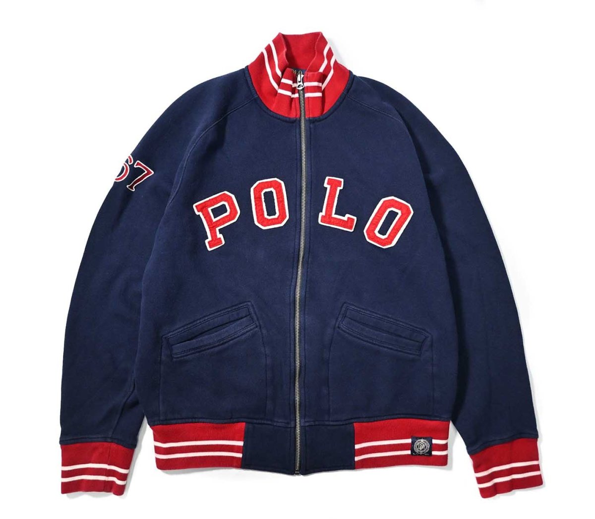 画像1: Used Polo Ralph Lauren Full Zip Sweat Shirt ラルフローレン (1)