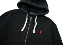画像3: Used Polo Ralph Lauren Zip Sweat Hoodie Black ラルフローレン (3)