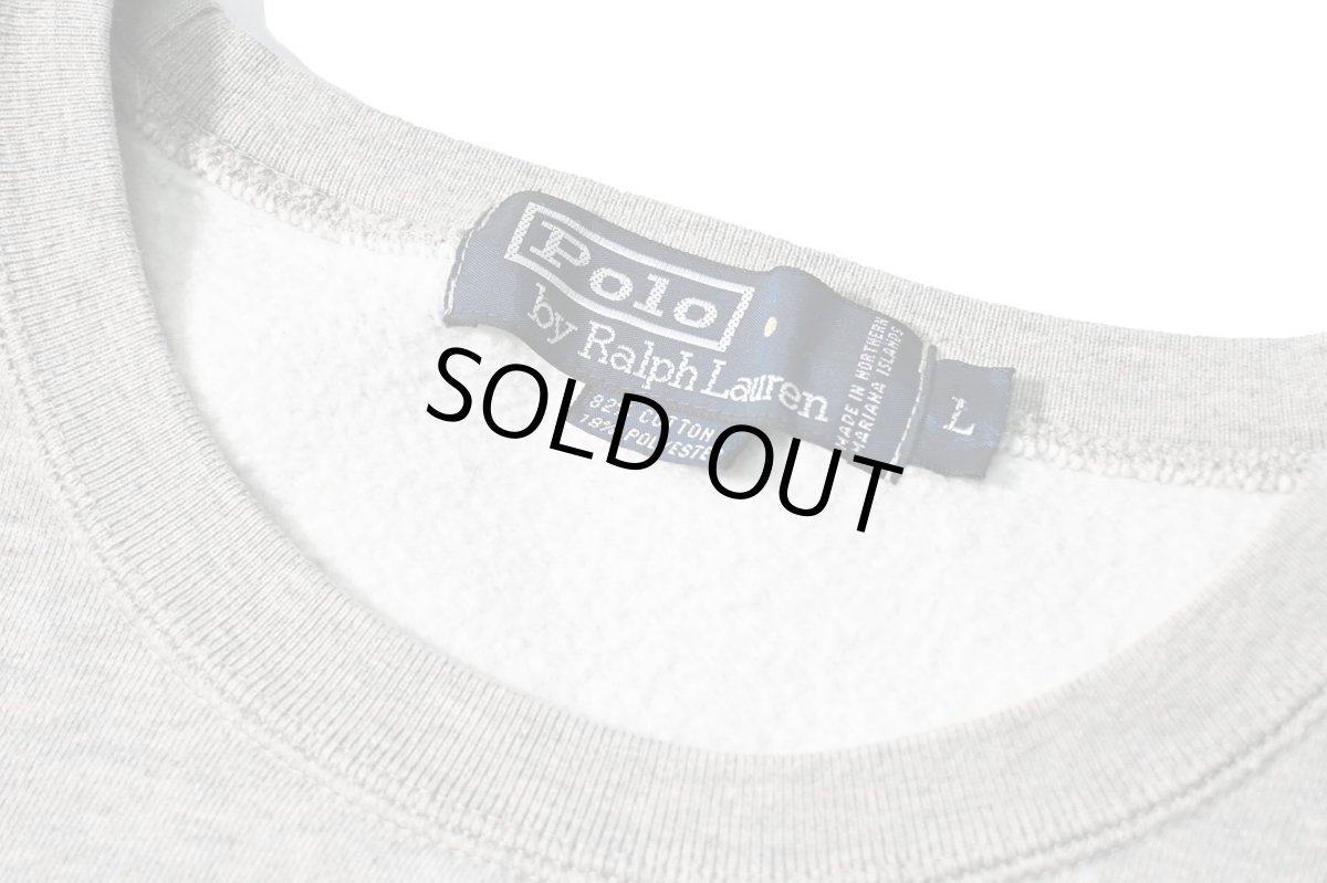 画像4: 90-00s Used Polo Ralph Lauren Sweat Shirt Grey ラルフローレン (4)