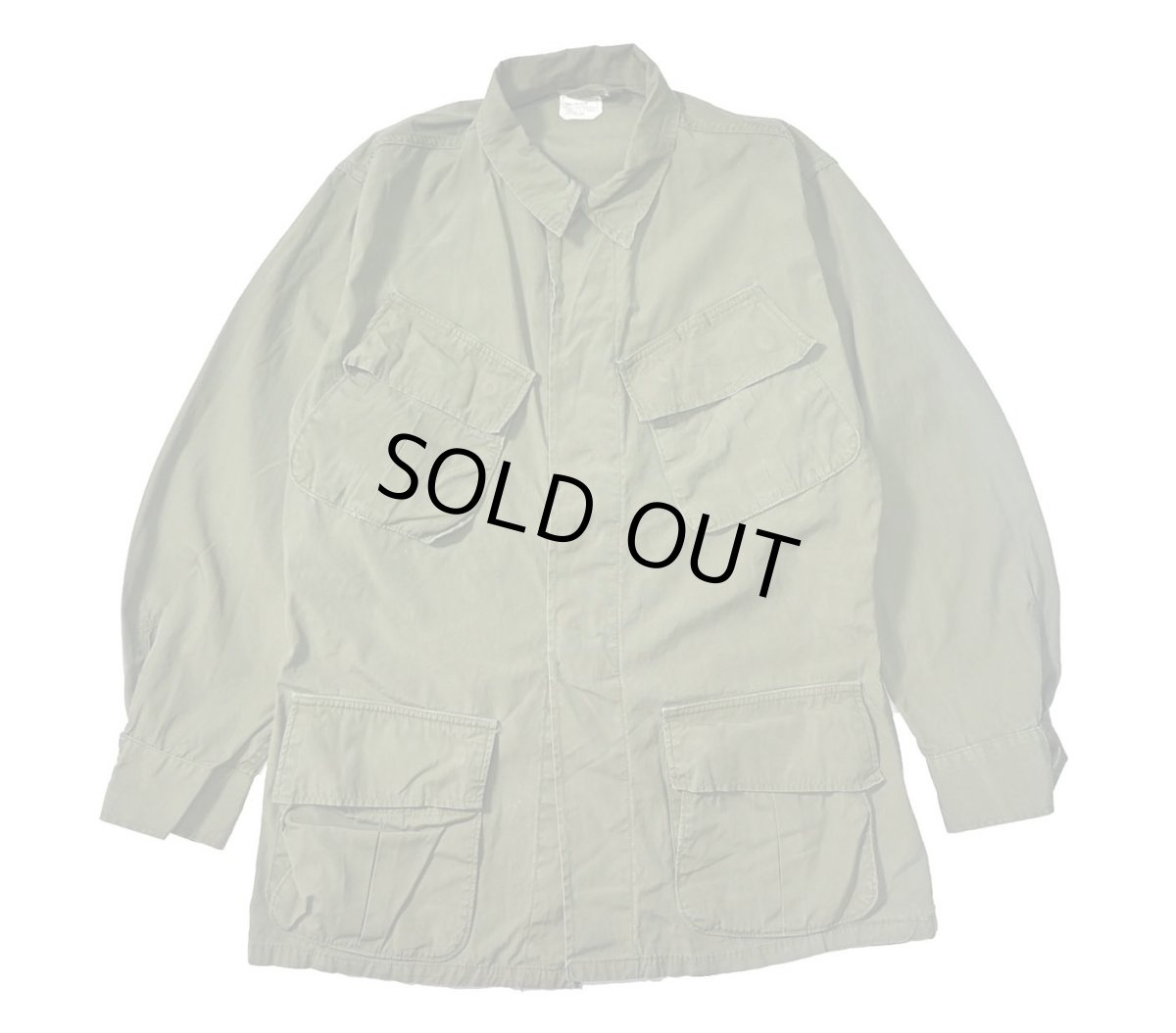 画像1: 60s Used Us Military Non Rip Poplin Jungle Fatigue Jacket 3rd Type (1)