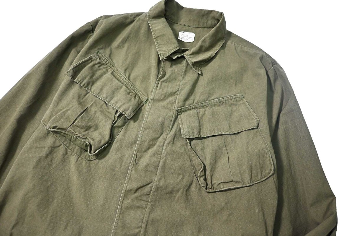 画像3: 60s Used Us Military Ripstop Poplin Jungle Fatigue Jacket 4th Type (3)
